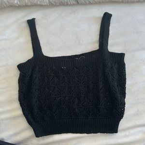 Black crotchet top
